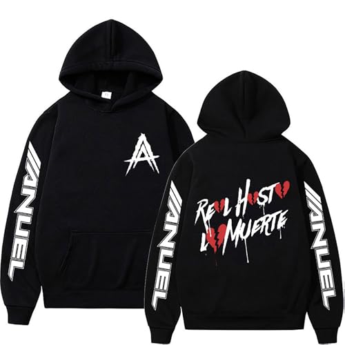 Real Hasta La Muerte Hoodie Sweatshirts Pullover Fashion Casual Hooded Sweater for Men and Women Small
