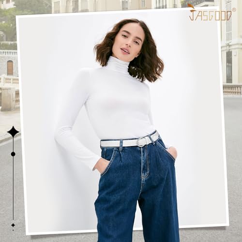 Image of JASGOOD Women Men Braided Woven Elastic Stretch Waist Belt Golf Canvas Fabric Casual Belt for Jeans Pants