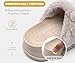 KuaiLu Women's Fluff Slippers White Size 6, Plantar Fasciitis Arch Support Platform Slippers Ladies Fashion Open Toe Faux Fur Sliders House Slipper