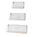 Locisne Juego de 3 estantes flotantes montados en la Pared, Estante de decoración de pred de Metal de Madera rústica para Oficina, Dormitorio, baño, Cocina, Sala de Estar, lavadero