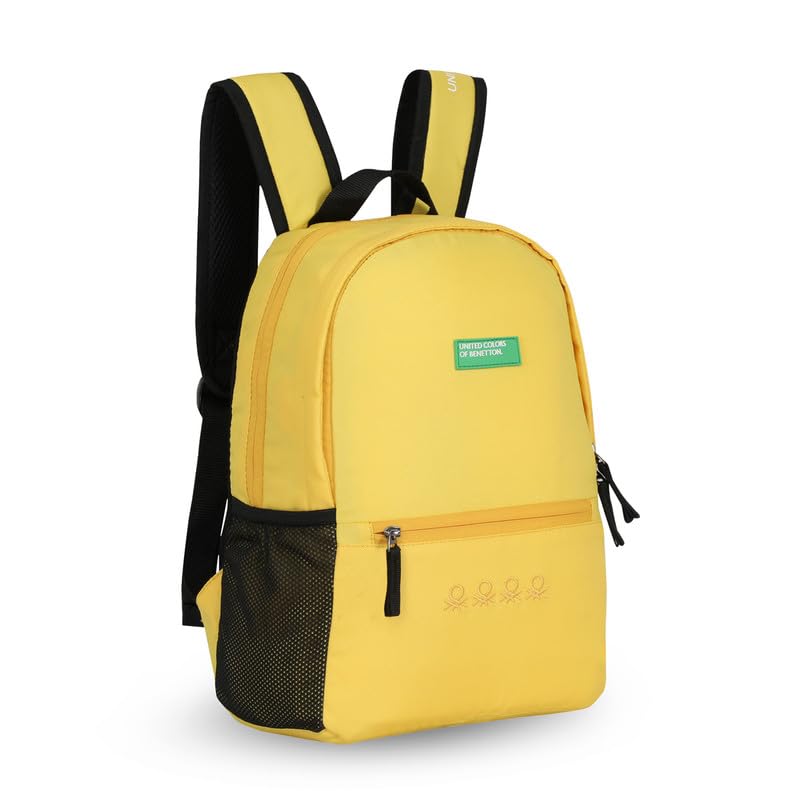 Image of UNITED COLORS OF BENETTON Citron Unisex 2 Compartment 12 L Casual Backpack - Yellow