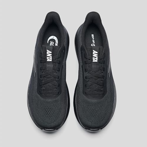 ANTA Men’s Running Shoes, Lightweight Cushioned Breathable Sneakers, Comfortable Trainers with Slip Resistant Outsole for Jogging, Walking and Daily Workout, Black, 12 by ANTA - Used condition - Image 5