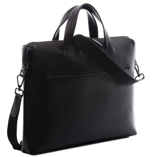 FEYNSINN Laptoptasche schmal echt Leder - 15 Zoll Laptop Business-Tasche...
