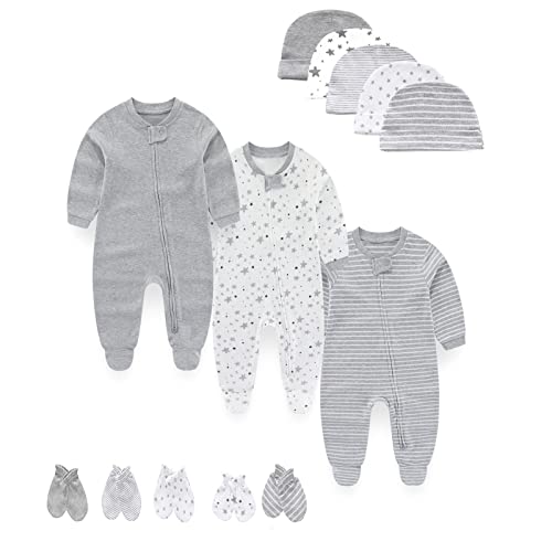 Grenouillère bébé zippée en coton MAMIMAKA pour des nuits douces 0-6 mois