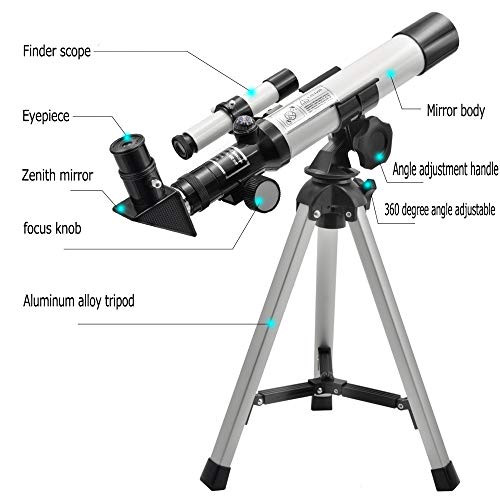 Starboosa Telescope for Kids Beginners 40mm Aperture 400mm Focal Length - Gift for Kids and Beginners - Image 3
