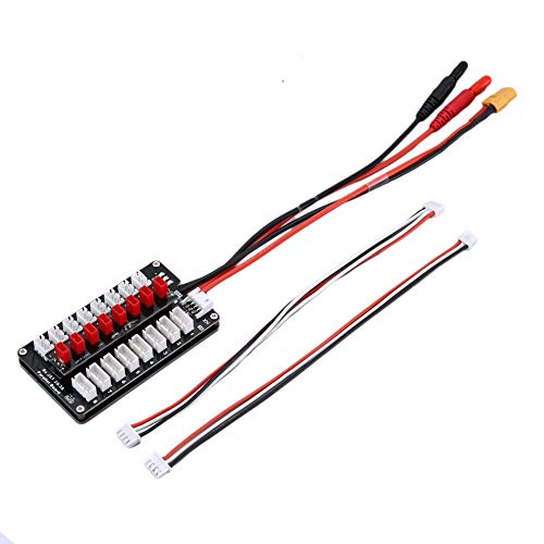 Mouchao Exquisite 8X JST Plug 2S/3S Lipo Battery Parallel Charging Board for RC Drone