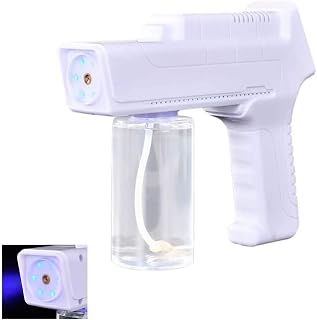 Nano Disinfection Spray Gun, Nano Spray GunPortable Nano Spray Gun, Wireless Touch Panel Electric Sterilization Sprayer, 320Ml Blu-Ray Anion Nano Steam Gun for Outdoor/Indoor