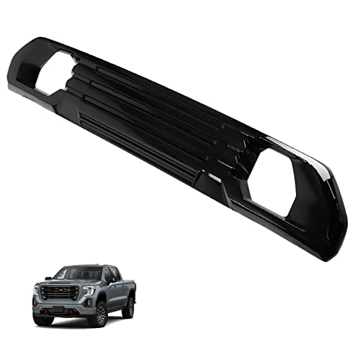 Front Bumper Filler Lower Grille Plate Gloss Black Replacement for 2019-2022 Sierra 1500 by ANTUKO - Used condition - US$48.23