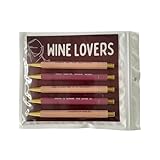 sitongnade Funny Pens 5-Pack, Novelty Pens, Black Ink, Medium 1.0mm, Retractable Ballpoint Pens, Funny Quotes Swear Word Daily Pen Set, Office Gifts (WINE LOVERS)