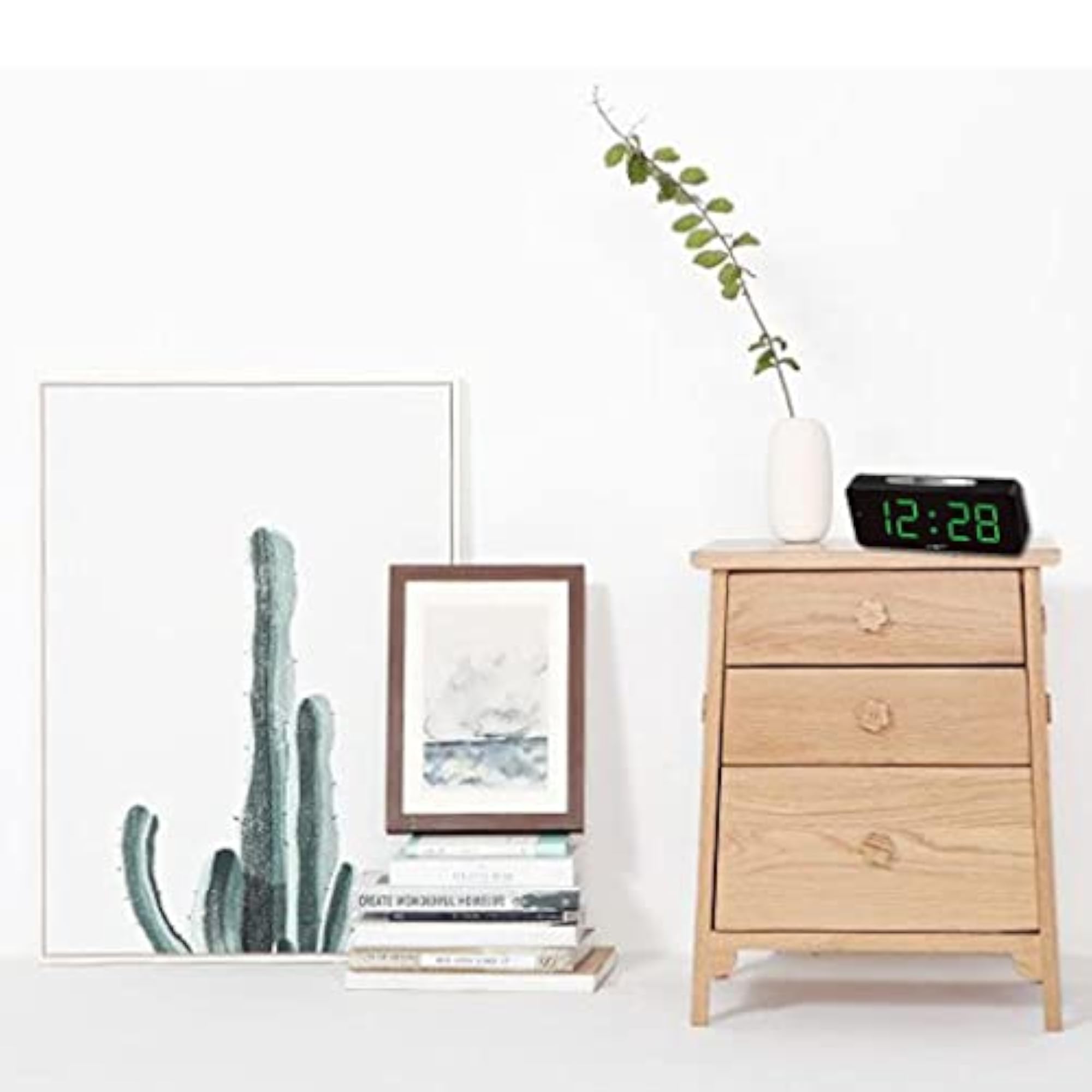 Large LED Display Electronic Desk Clock, Digital Alarm Clock