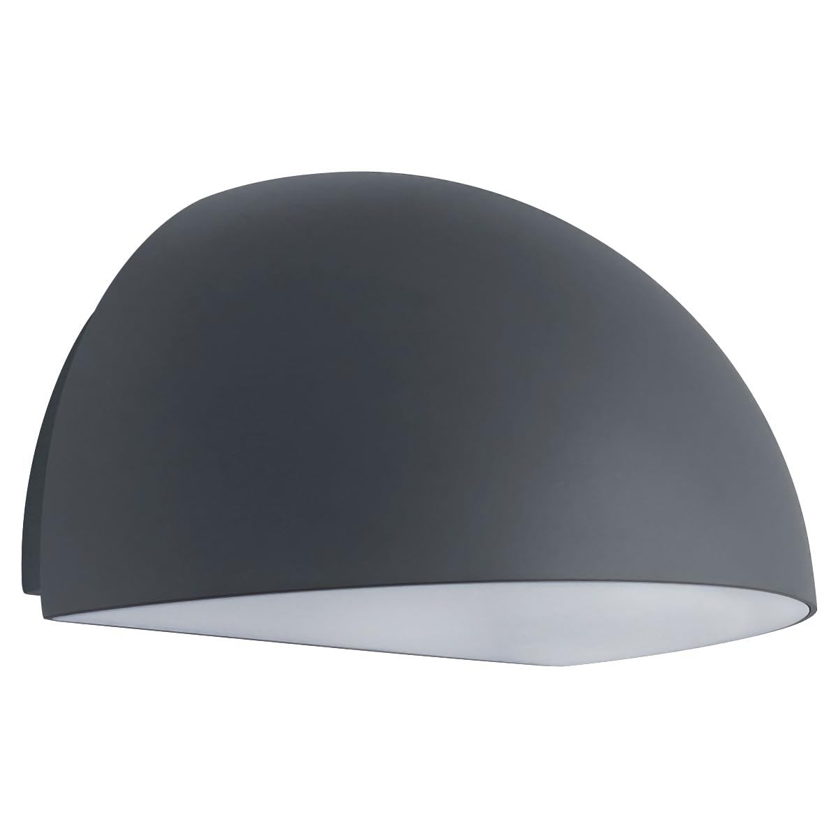 Long Life Lamp Company Grey Downward Outdoor Wall Light Anthracite Half Circular Frosted Diffuser Ip54 Zlc382b