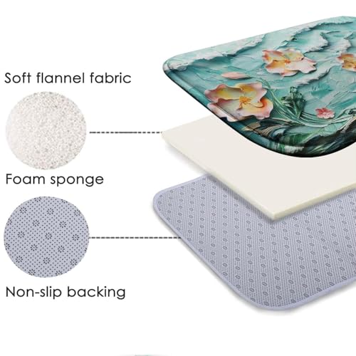 Tapis de bain 80x50 cm mousse à mémoire de forme lavable et absorbant - 5