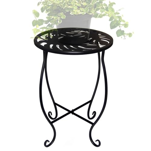 Support de pot de fleurs métallique 38 cm étagère de jardin robuste pour extérieur et balcon - 2