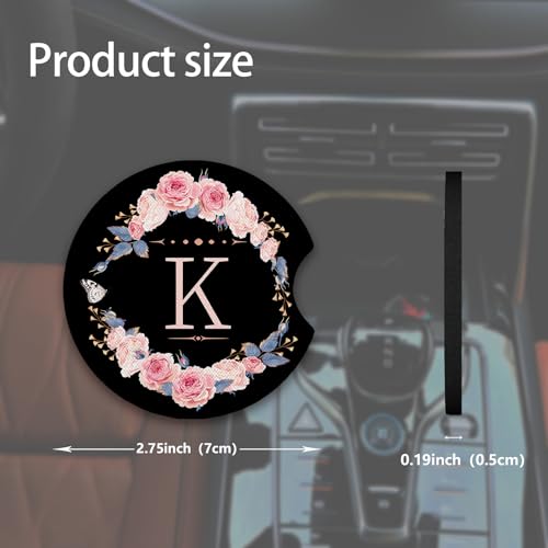 Sous-verre de voiture lot de 2 en néoprène, cadeau utile homme et femme - 4
