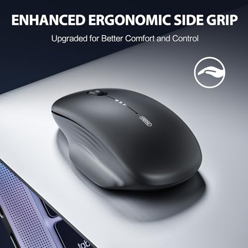 Inphic M1 II Tri-Mode Wireless Bluetooth Mouse (Black) - image 6