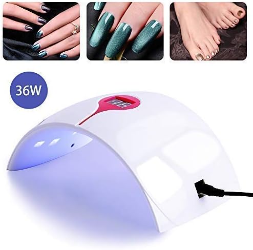 Miss Gorgeous 36W Nail Lamp - UV Nail Dryer Professional LED Nail Light for Gel Nail Polish and ToeNails with Digital Display