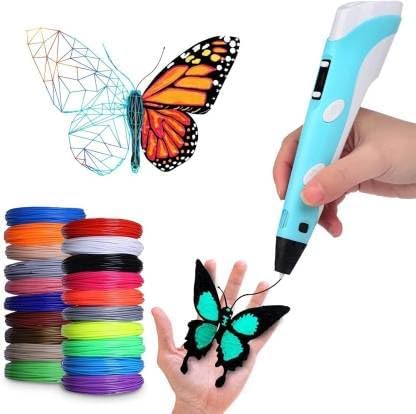 3D Pen Combo Set with LCD Display, 10 Different Colors, 3D Printer Pen for Creative Modelling, Arts & Craft Kit, Multicolor, for Kids-image-32