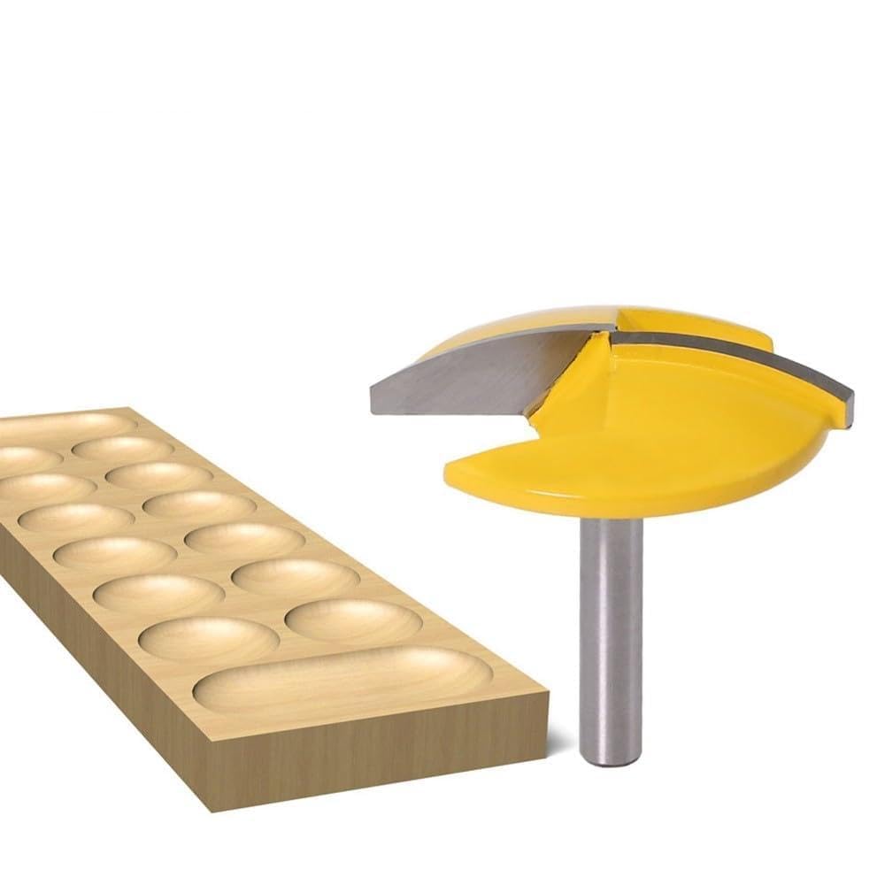 Punta per fresa a ciotola piccola con gambo da 6 mm per la lavorazione del legno, con punta in carburo, diametro 44,5 mm, altezza 44 mm, per utensili di taglio di precisione