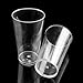 Round Shot Cups - 3 ounce - 100 Count - Spoons Included-Clear Plastic-Straight Wall Shot Glasses - Mini Cup - Dessert Cup - Tasting Sample - Party Shooters - Drink Shot Tumblers-Disposable or Reusable