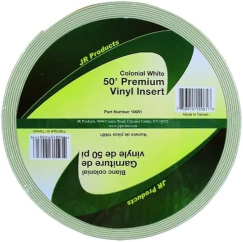 JR Products 10071 Premium Vinyl Insert - White, 1" x 50' image 5
