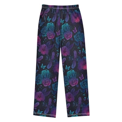 senya Pajama Pants Sleep Pants Gradient Rose Dragonfly for Age 6-142