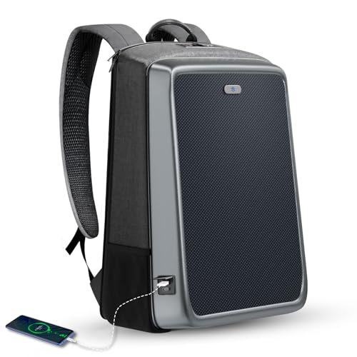 30L Travel Laptop Backpack with Junction Box & USB Charging Port, Business Anti Theft Solar Charging Backpack, Water Resistant Middle High School College Backpack for Women Men fits 16 Inch Laptop