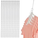 TOKIDNY 20 Stück Transparente Kunststoff Aufbewahrungsstreifen für Kleiderbügel Rutschfestes Design zum Aufhängen Schwerer Kleidung für Kleidungsgeschäfte und Schrankorganisation