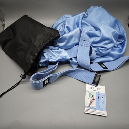 ECOTRIC Aerial Yoga Hammock & Swing, Antigravity Ceiling Hanging Sling Inversion Exercises for Home Yoga Gymnastics Flexibility Core Strength Fitness Exercise