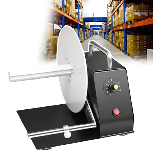 180mm Label Rewinder, Automatic Label Rewinder, 1-11 Speed Adjustment, Rewind Width: 20-110mm, Pressure Rod Self-Adjusting, for Warehouse Industrial(200 * 170 * 190mm),A