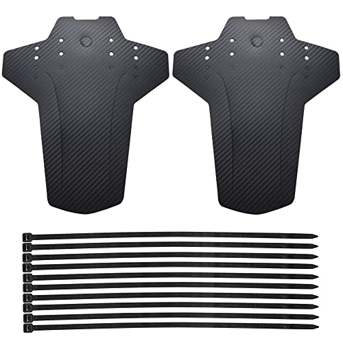 Parafango MTB 2 Pezzi Parafanghi per Mountain Bike Bicicletta Paraspruzzi Anteriore e Posteriore Compatibile con 10 Fascette Cavo, Regolabile Portatile per Ruote da 26 , 27,5 , 29