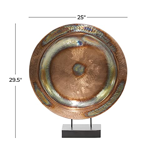 Deco 79 Contemporary Metal Abstract Sculpture, 25" X 6" X 30", Copper #TOP7
