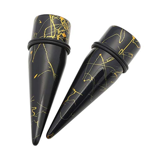 Bopreina 28Pcs Ear Stretching Kit Acrylic Tapers And Plugs O-Ring Gauges Expander Set Body Piercing Jewelry 14G-3/4" #TOP4