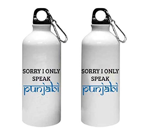 Crazy Sutra Classic Printed Quote Water Bottle/Sipper - 600Ml (SorryIOnlySpeakPunjabi_Sh)-picture-29