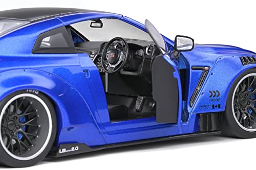 Solido S1805801 1:18 2020 Nissan Gt-R (R35) With Liberty Walk Body Kit 2.0-Metallic Blue Collectible Miniature Car #TOP7