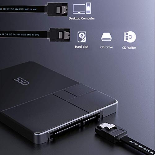 image for WUDANGSHAN WDS SATA Cable III, 2 Pack SATA Cable III 6Gbps Straight HD