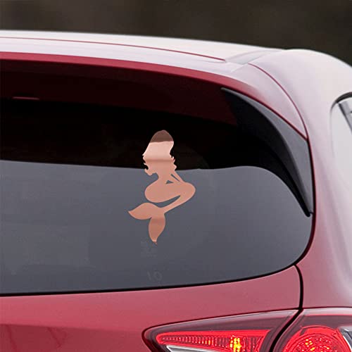 Image of Beautiful Mermaid 1 (Rose Gold) (Set Of 2) Premium Waterproof Vinyl Decal Stickers For Laptop Phone Accessory Helmet Car Window Bumper Mug Tuber Cup Door Wall Decoration