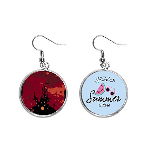 Pendientes de calabaza de Halloween joyería de sandía para verano