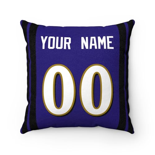 Image of ANTKING Throw Pillow 2 Pack Custom Any Name and Number Personalized Gift for Men Women Boys