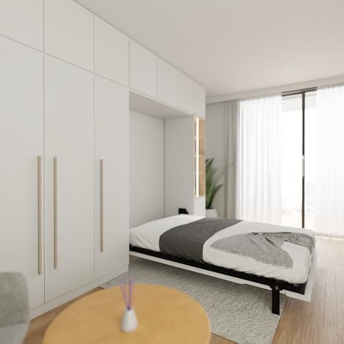 Wallbedking Morphy Cadre de lit escamotable Rabattable et Gain de Place – Lit Murphy modulaire Pliant pour projets DIY et Meubles intégrés sur Mesure...