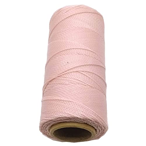 Linhasita Waxed Thread 100 g / 170 m Polyester 1 mm Thick Macrame, 30 Colours Pink Stick, Pale Pink, 170 metros / 100 gr - Image 2