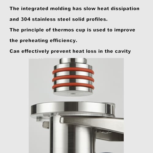 Espressomaschine, Espressomaschine mit manuellem Hebel, Manometer, 1–16 Bar Druck, 100 ml Kammerwasserkapazität, arbeitssparend, leicht zu zerlegen und zu reinigen