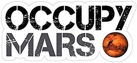 Occupy Mars SpaceX Decal Sticker - Sticker Graphic - Auto, Wall, Laptop, Cell, Truck Sticker for Windows, Cars, Trucks