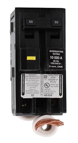 HOM250GFI - GFCI Circuit Breaker Plug-in - 50 Amp - 2 Pole - 240 Volt