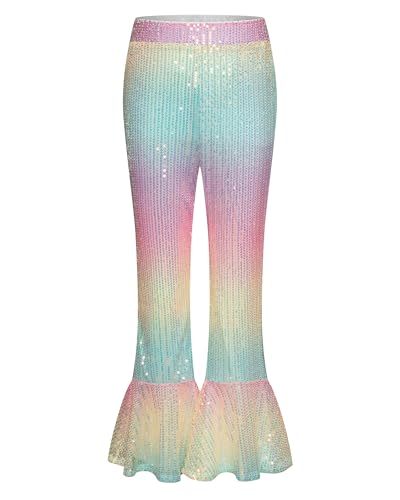 Image of GRACE KARIN Girls Sequin Pants Sparke Trouser Glitter Dance Bell Bottoms 5-14