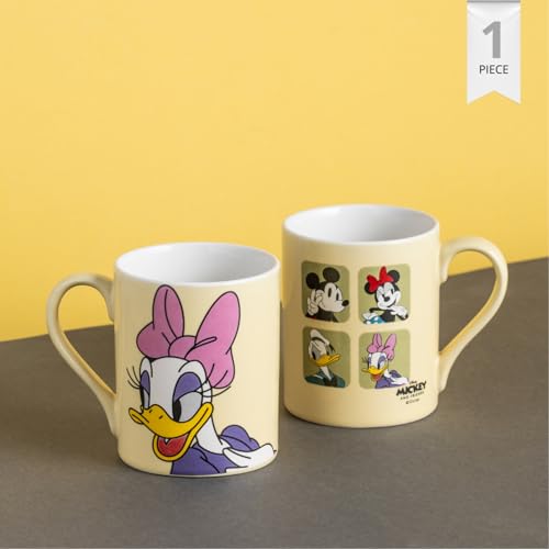 Image of Clay Craft - Official Disney Mugs : Daisy Duck Print, Fine Ceramic Coffee Mug, 360 Ml |Cartoon Character Gift Mug for Kids & Adults | Microwave & Dishwasher Safe