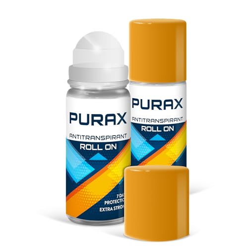 Purax Double Pack Antitranspirant Roll-On Extra Strong 50ml - 7 days protection, 2er Pack (2 x 50 ml)