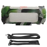 Custodia protettiva in silicone per JBL Grip, custodia morbida e flessibile da viaggio con tracolla staccabile e cinturino fisso per bicicletta (mimetico)