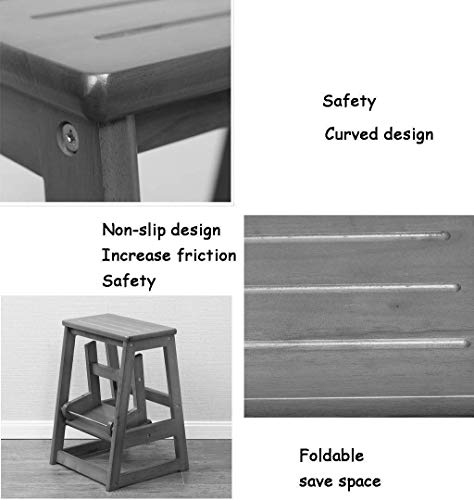Taburete escalera plegable de 2 y 3 peldaños para el hogar CHEWYNP 7