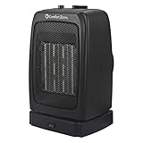Comfort Zone CZ447EBK 1,500-Watt Oscillating Ceramic Heater, Energy Save Control, Adjustable...