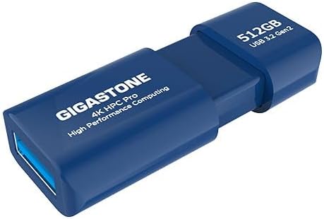 GIGASTONE Z80 256GB USB 3.2 Gen2 Solid State Drive, High Speed 1000MB/s, Capless Retractable Pen Drive, Carbon Fiber Style, Reliable & Durable, USB 2.0/3.0/3.1 Compatible